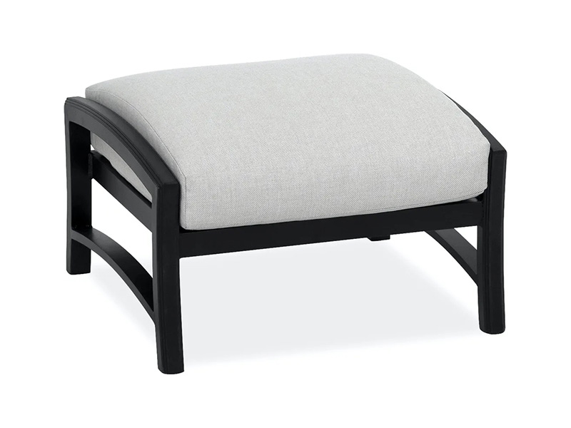 Lodge Aluminium Gangsa Berumur dengan Patio Patio Ottoman
