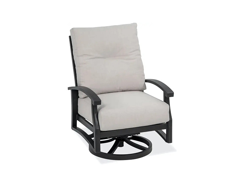 Lodge Aluminium Gangsa Berumur dengan Kerusi Kelab Swivel Patio Patio