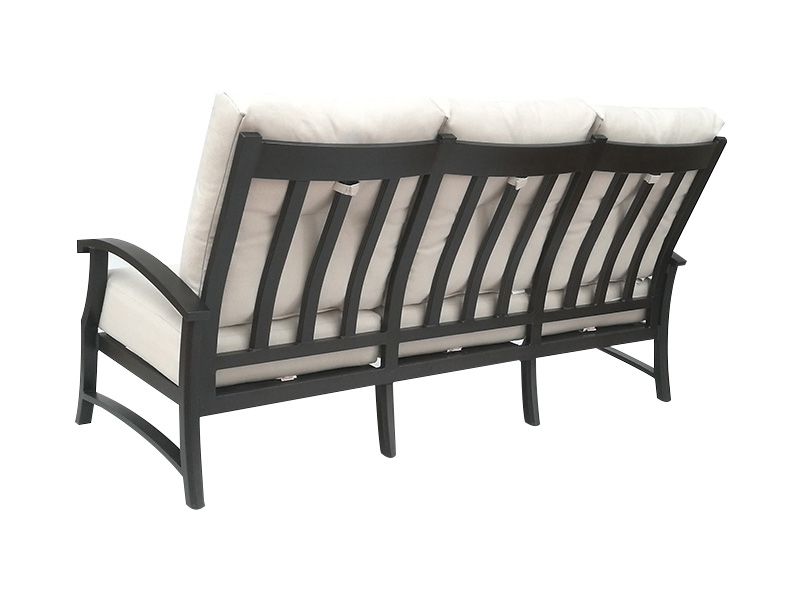 Lodge Aluminium Gangsa Berumur dengan Sofa Patio Kusyen