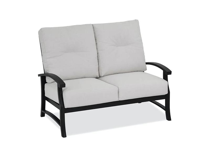 Lodge Aluminium Gangsa Lodge dengan Patio Cushion Loveseat