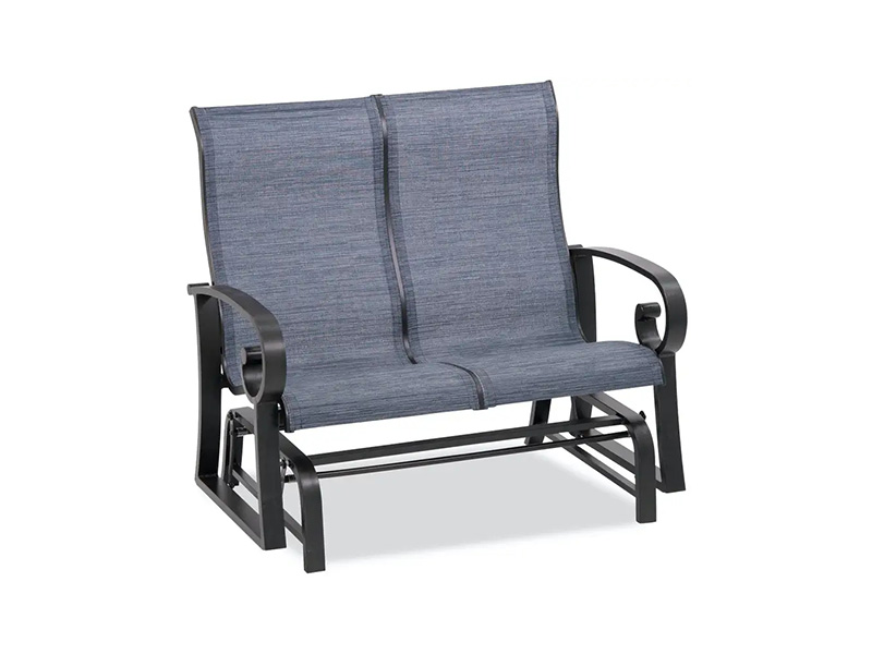 Solstis aluminium teras sling loveseat glider