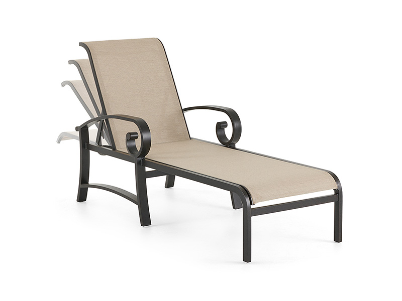 Aluminium Solstice dengan Patio Sling Chaise Lounge
