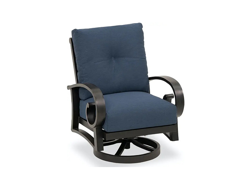 Solstis Aluminium Gangsa Berumur dengan Kerusi Kelab Swivel Patio Patio