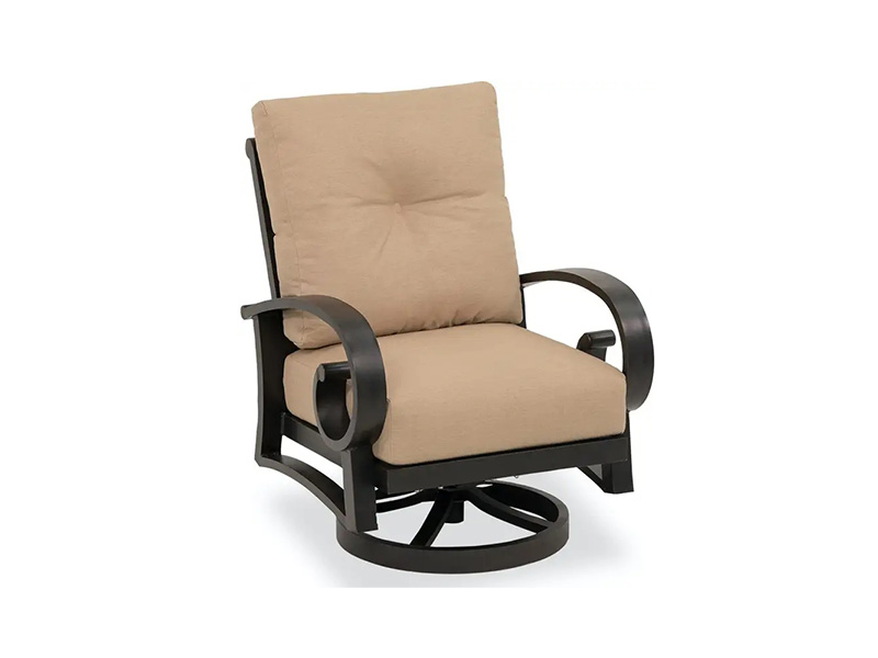 Solstis Aluminium Gangsa Berumur dengan Kerusi Kelab Swivel Patio Patio