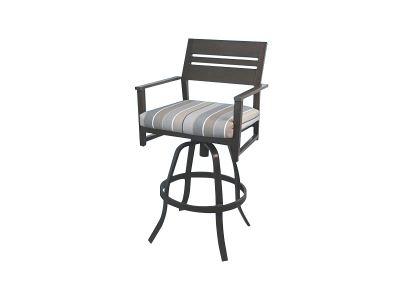 Aspek Aluminium Patio Swivel Barstool dengan ketinggian bar