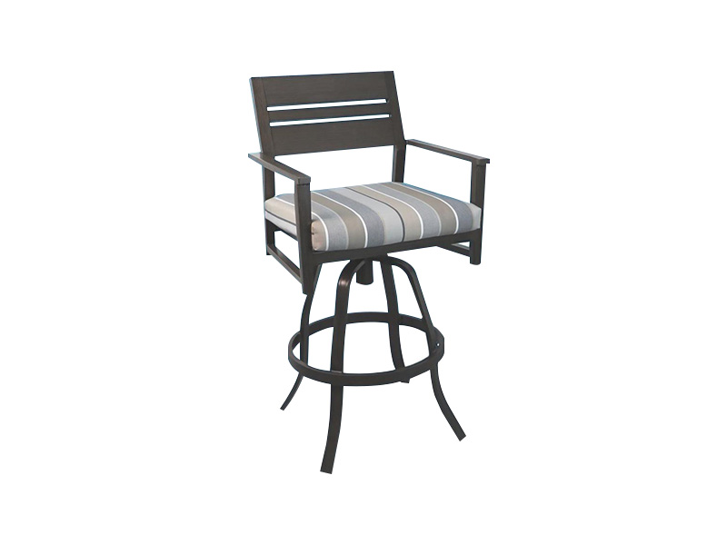 Aspek Aluminium Patio Swivel Barstool dengan ketinggian bar