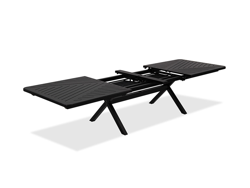 Solstice Berumur Patio Aluminium Bronze 84-130 x 44 in. Meja Makan Extension