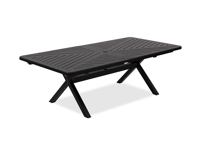 Solstice Berumur Patio Aluminium Bronze 84-130 x 44 in. Meja Makan Extension