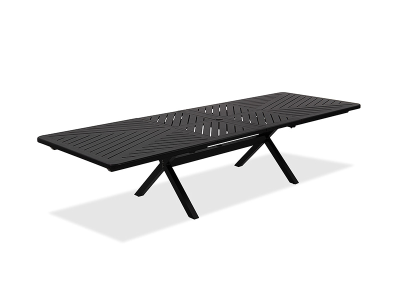 Solstice Berumur Patio Aluminium Bronze 84-130 x 44 in. Meja Makan Extension
